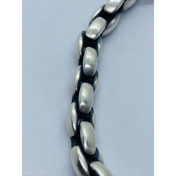 David Yurman Sterling Silver 925 ELONGATED BOX CHAIN BRACELET 8.25 - Picture 4 of 10